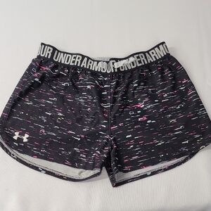 Under Armour Kids Black Patterned Shorts